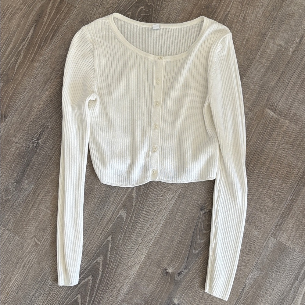 Cropped ribbed sweater size S